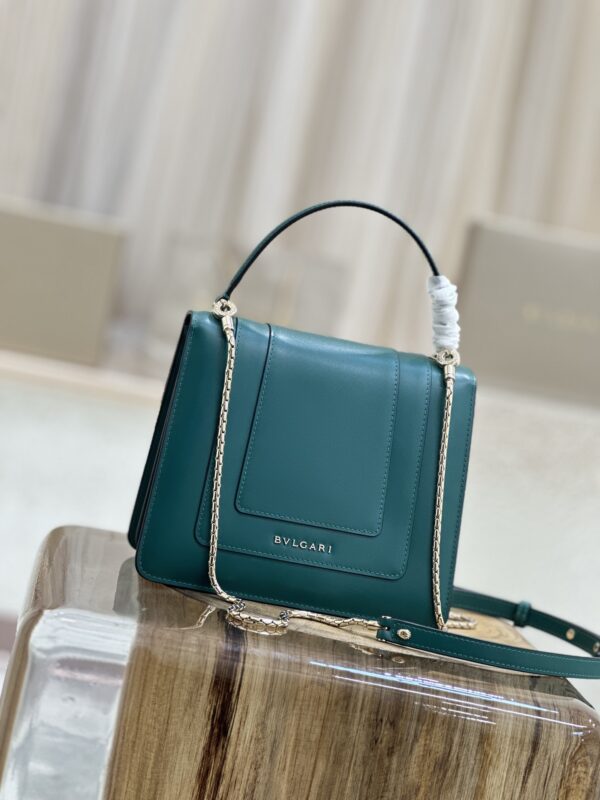 Bulgari Serpenti Forever Wrist Accordion Bag - Green - Image 5