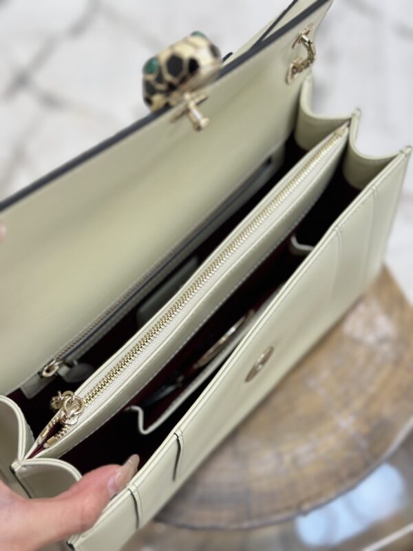 Bulgari Serpenti Forever Flip Handbag - White - Image 2