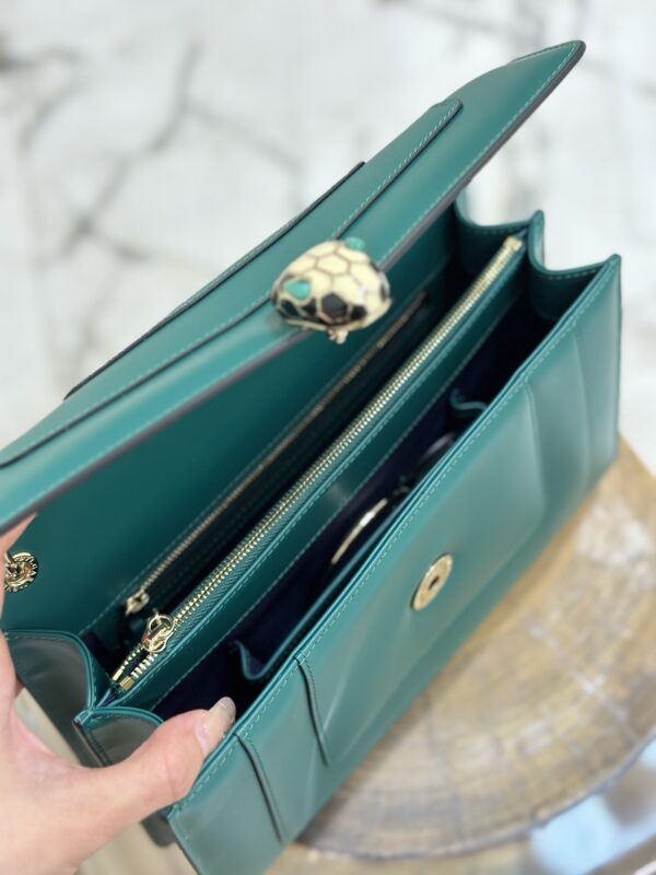 Bulgari Serpenti Forever Flip Handbag - Green - Image 3