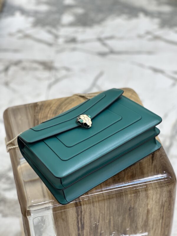 Bulgari Serpenti Forever Flip Handbag - Green - Image 4