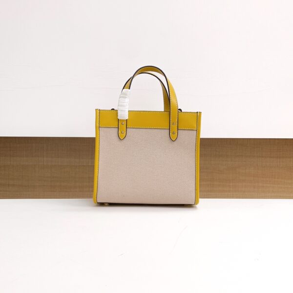 Coach Canvas Field Tote Bag - Yellow - Image 5