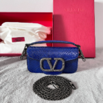 Valentino Mini Locò Crystal Decorated Handbag - Royal Blue
