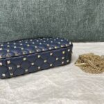Valentino Small Sheepskin Classic Studded Handbag - Blue - Image 4