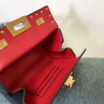 Valentino Garavni Rockstud Alcove Grained Calfskin Box Bag - Black - Image 2
