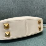 Valentino Studsign Calfskin Hobo Handbag - White - Image 3