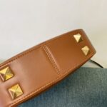 Valentino Studsign Calfskin Hobo Handbag - Brown - Image 2