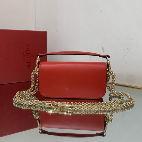 Valentino Garavani Mini Calfskin Handbag - Red - Image 5