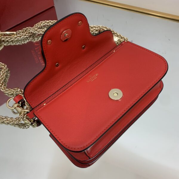 Valentino Garavani Mini Calfskin Handbag - Red - Image 3