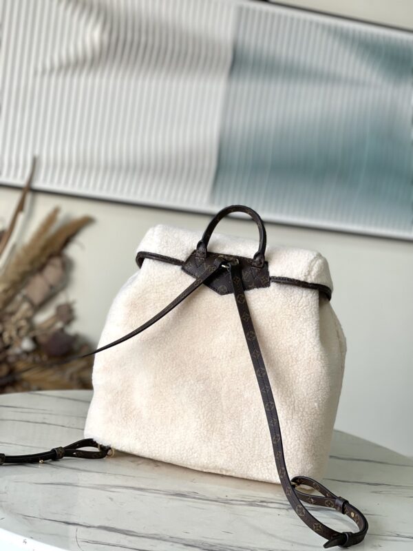 Louis Vuitton Backpack Shearling Handbag - White - Image 3