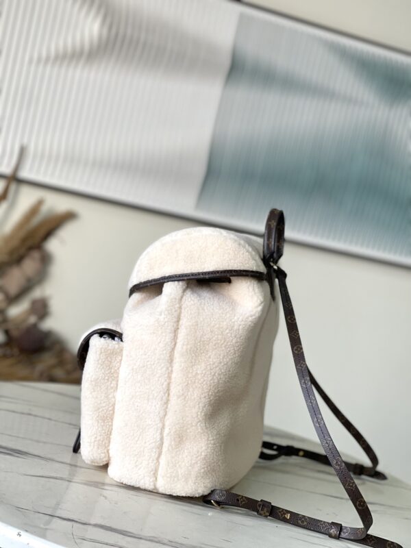 Louis Vuitton Backpack Shearling Handbag - White - Image 5