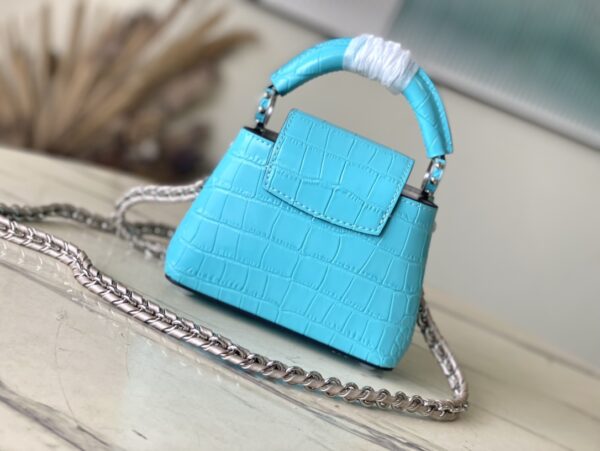 Louis Vuitton Blue Mini Crocodile Handbag - Image 2