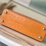 Louis Vuitton Orange Small Crocodile Handbag - Image 4