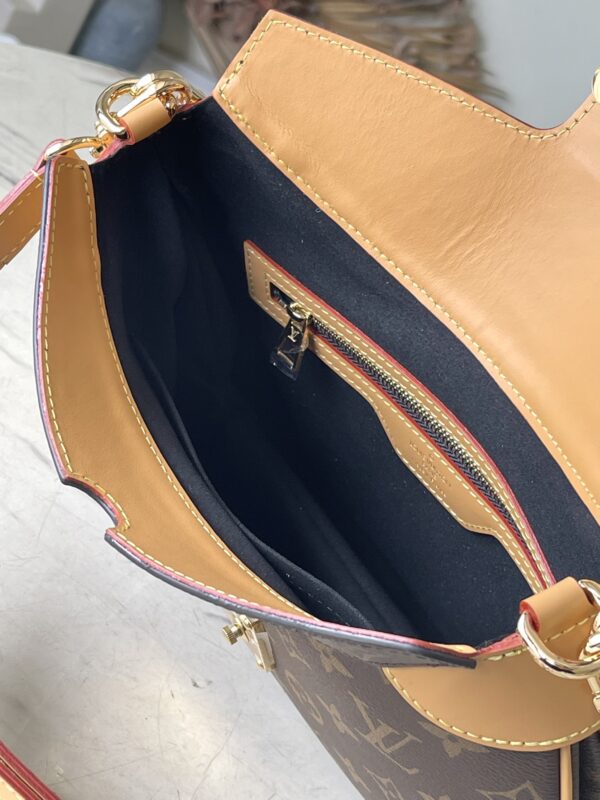 Louis Vuitton Twinny Yellow Leather Handbag - Brown - Image 5