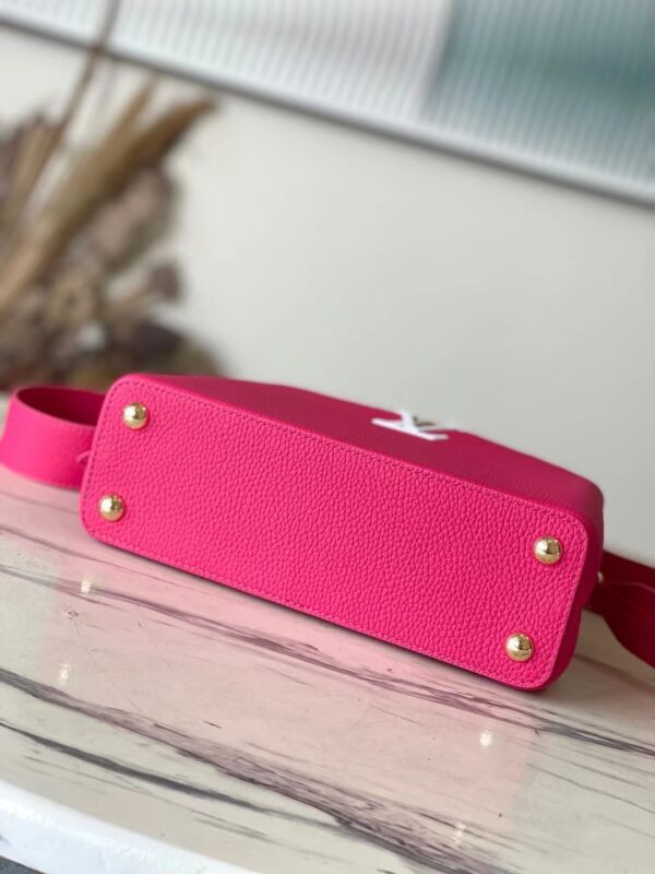 Louis Vuitton Capucines Taurillon Leather Medium Handbag - Pink - Image 3