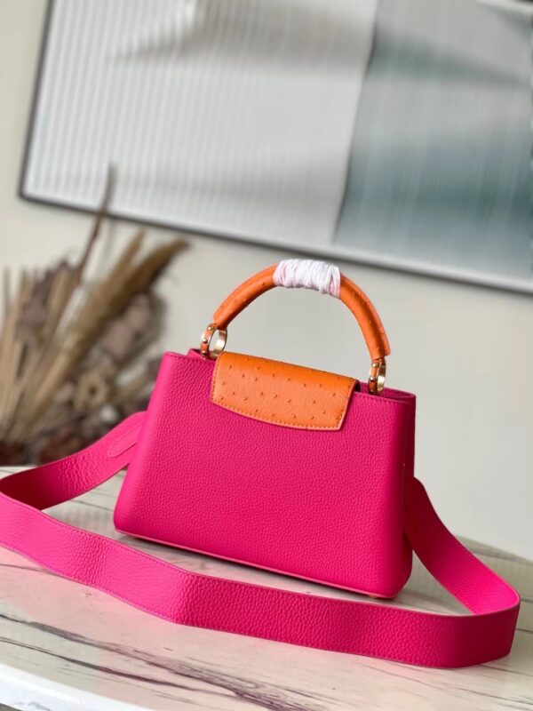 Louis Vuitton Capucines Taurillon Leather Medium Handbag - Pink - Image 4
